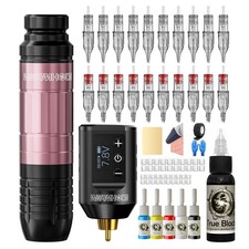 Wormhole Tattoo Gun Kit, Wireless Tattoo Machine Kit Complete Tattoo Practice...