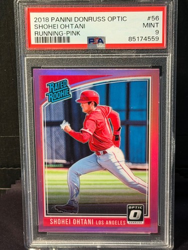Panini 2018 Donruss Optic Shohei Ohtani #56 Rated Rookie Pink Prizm MINT! PSA 9