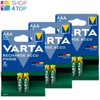 6X Varta Recharge Accu Power AAA 550Mah 1.2V Nimh Batterien