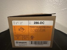 BOX OF 2 Bridgeport 286-DC, 2" Set Screw Electrical EMT/Flex Transition Coupling