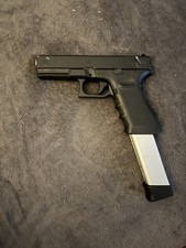Umarex 18c 6mm green gas  Airsoft  Pistol Black w/ Silver Extended Magazine