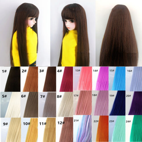 Dolls Wigs Accessories Straight Long Hair for 1/3 1/6 1/8 BJD Doll Replacement - Afbeelding 1 van 34