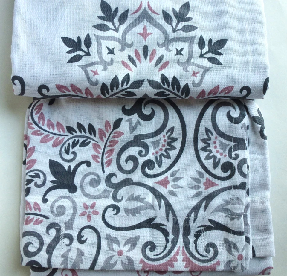 New NICOLE MILLER Adelle SHOWER CURTAIN Floral Medallion - Image 4 of 4