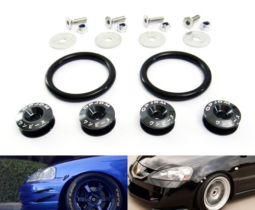 Quick Release Bumper Fender Trunk Loop Ring Fastener Screw Bolt Titanium JDM Kit