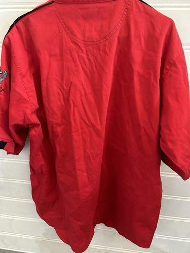NASCAR DALE EARNHARDT MENS SHIRT RED BLACK BUTTON UP BUDWEISER RACING MEN Large - Picture 9 of 9