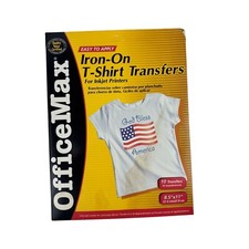 OfficeMax Iron-On T-Shirt Transfers For InkJet Printers 8.5" x 11"