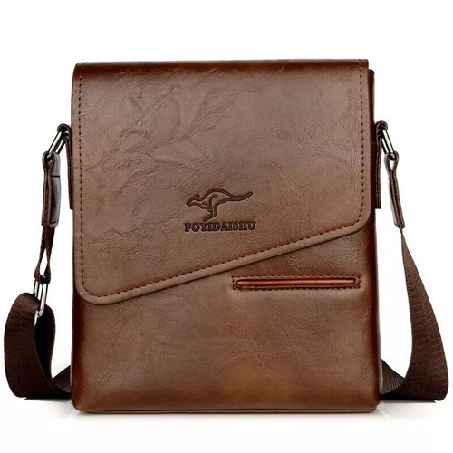 Borsa Messenger di Lusso Uomo Pelle Casual Borsa a Tracolla per Uomo - Foto 21 di 26