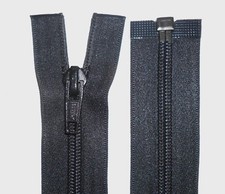 BLACK, PEX ZIP,16"/41CM, WITH NYLON TEETH, OPEN END, NUMB 9 HEAVY DUTY, FREE P&P