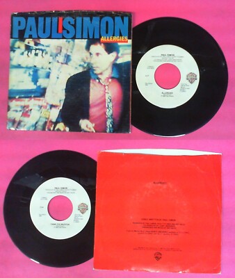 LP 45 7''PAUL SIMON Allergies Think too much 1983 usa WARNER 29453-7 no cd mc*vhs