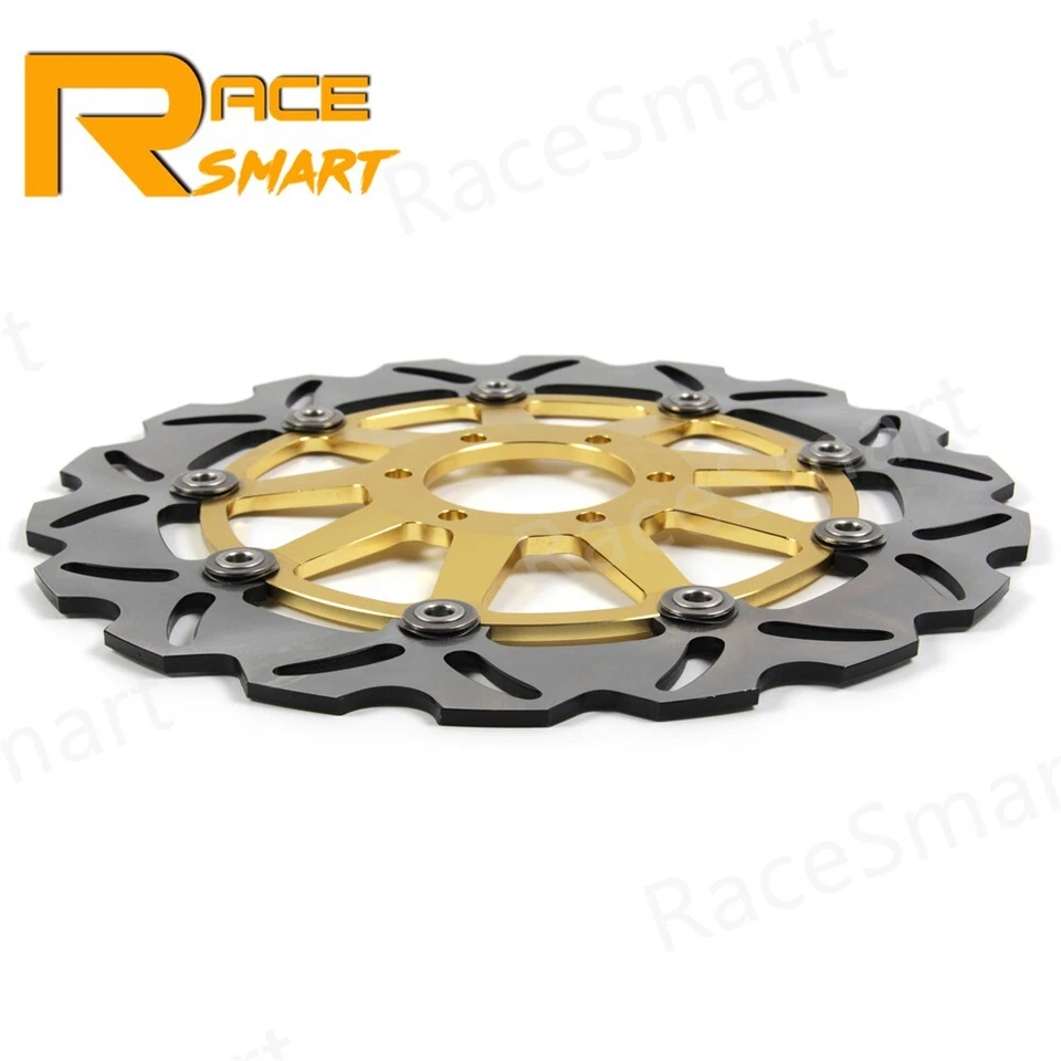 Rotores de disco de freno delanteros dorados para Yamaha FZR600R 1990-1995 FZS600 Fazer 1998-2003 Foto 4 de 4