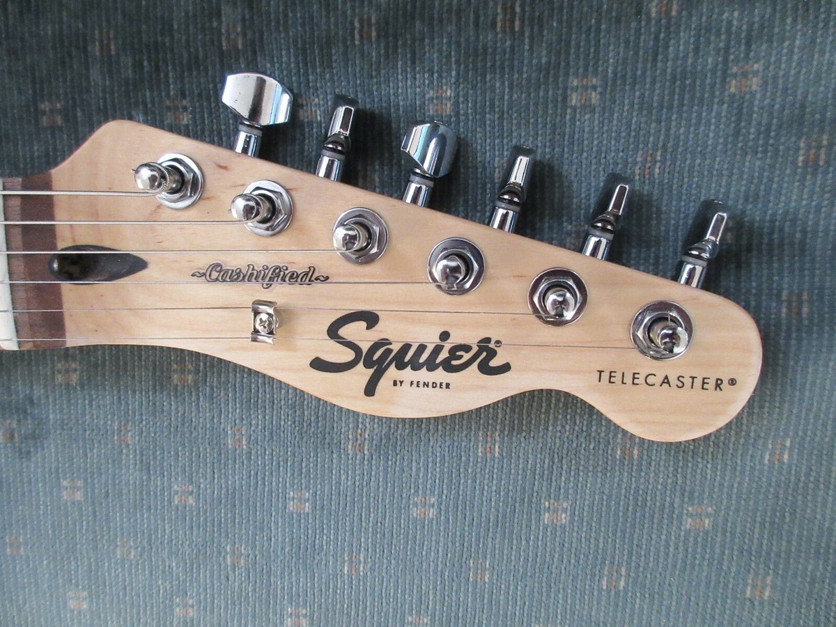 ギター squire telecaster s/n Squier by Fender HARUNA TELECASTER Skullsilver Dark Silver