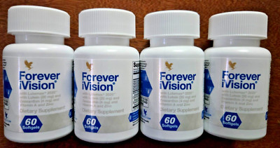 4 bottles Forever iVision (60 softgel)- complete eye support for digital age