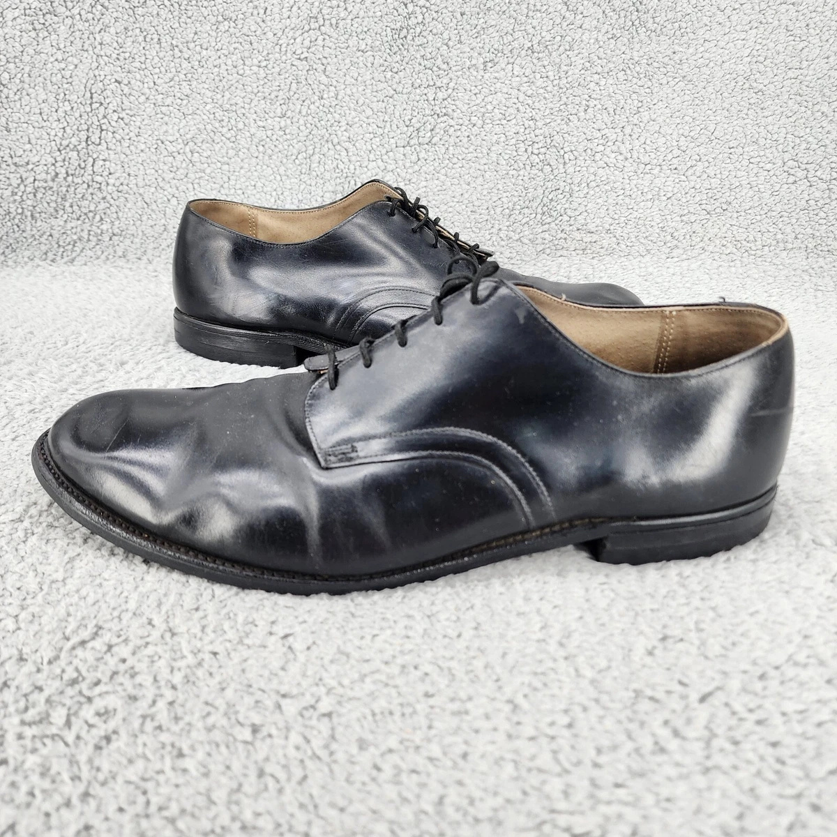 NOS Vintage 90s Mens 10 D Chunky Leather Toe Cap Oxford Dress Shoes Black USA 90s Dress Shoe Men - Etsy main image 4