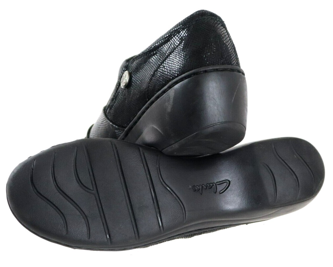 Clarks Collection Women's Comfort Wedge Shoes Size 9.5 Black eBay