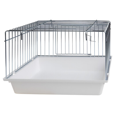 Nobby Badehaus mit Tür für Vögel, 240x160mm, weiß, Wasserbad für Käfig