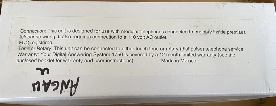 Vintage Ameritech 1750 Digital Answering System - Lucent Technologies - Bild 3 von 4