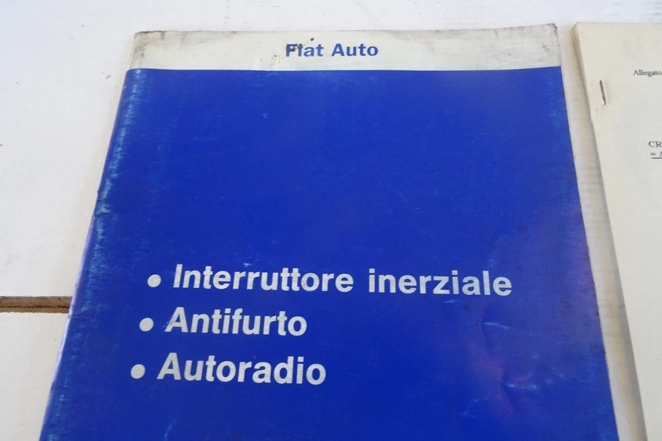 manuale officina Fiat antifurto autoradio Coupè Fiat Croma Cinquecento Tipo - Immagine 2 di 4