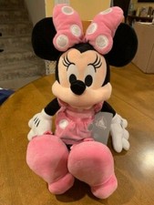 NWT Disney Store Minnie Mouse Plush Pink Polka Dots Large 18" - NEW Ships Fast