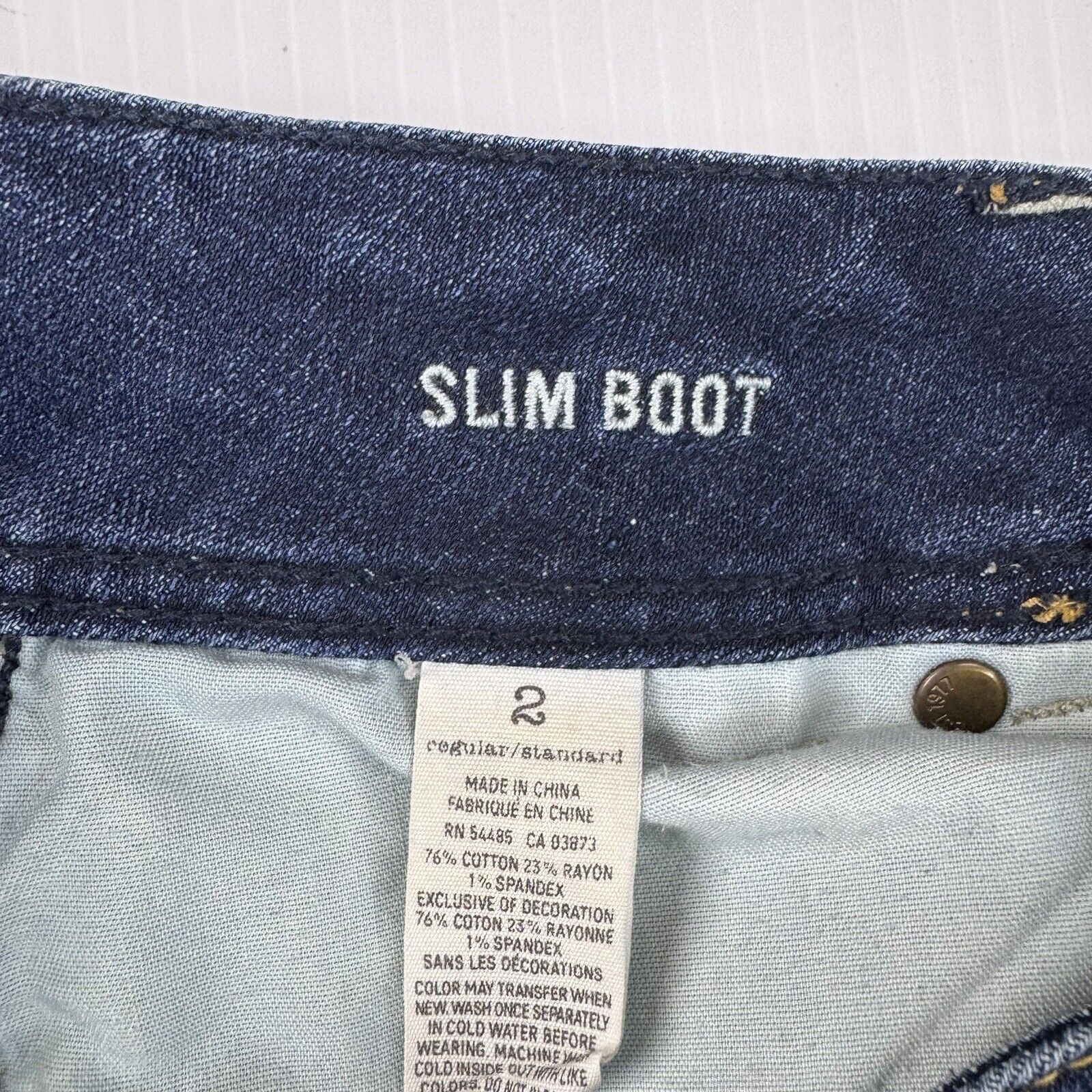 American Eagle Jeans Size 2 Slim Boot Stretch Blu… - image 4