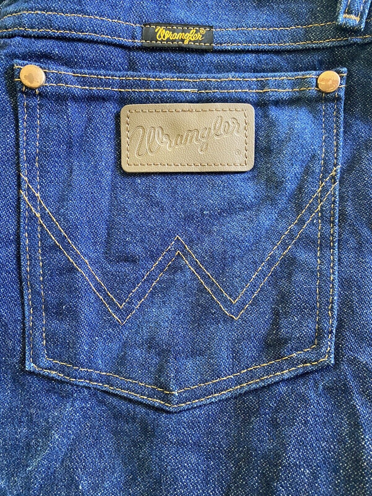 Vintage Wrangler Jeans 80s Dark Denim Straight Leg High Waisted 13MWZ 29 x  32