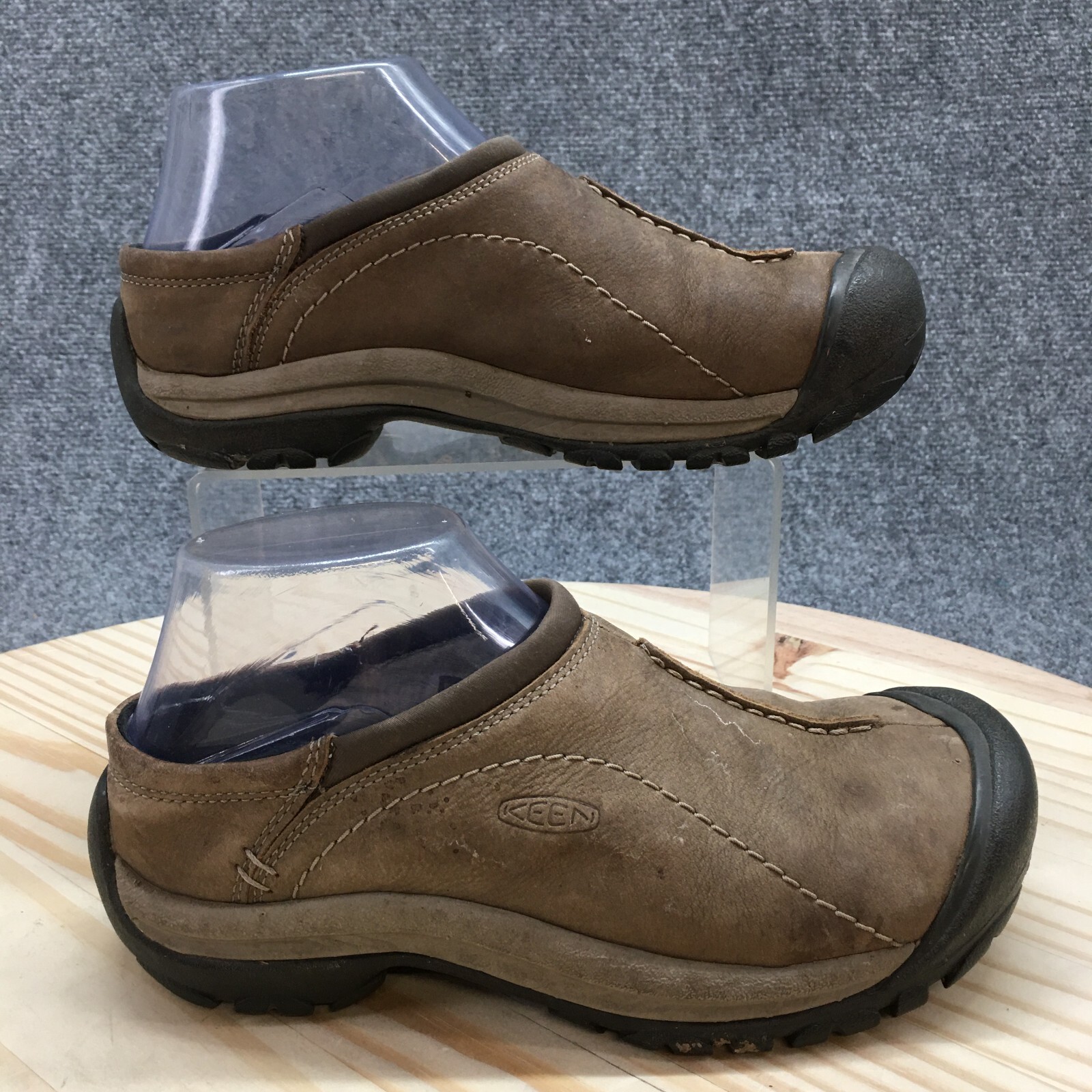 Scarpe Keen donna 6 5 zoccoli kaci pelle marrone casual slip on basse comode