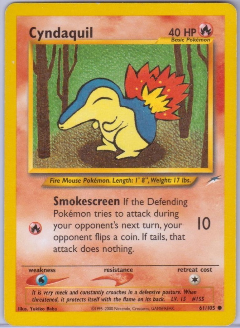 Cyndaquil - 61/105 - Common Unlimited Neo Destiny - Pokémon
