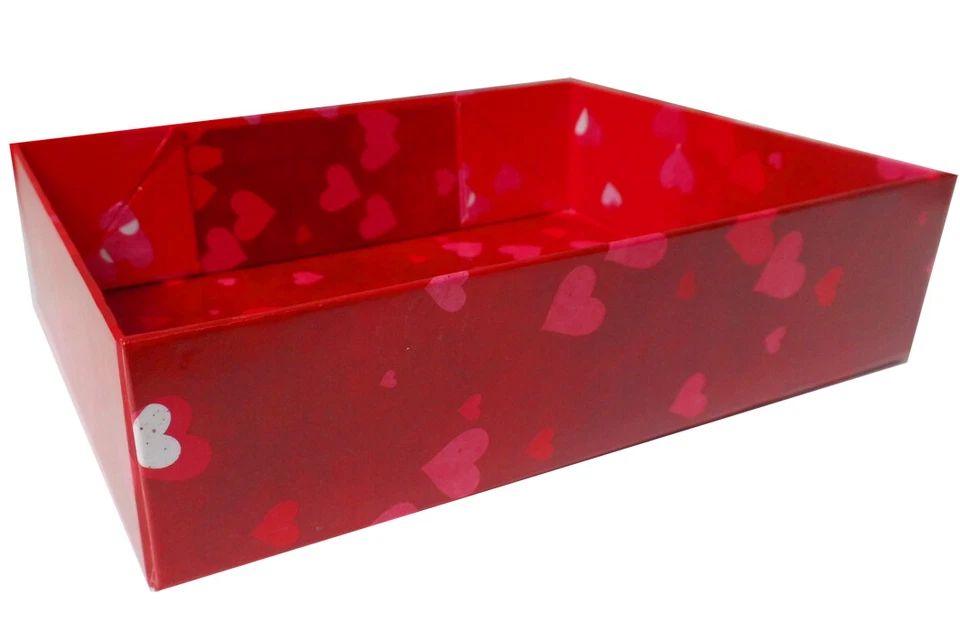 JAFFA IMPORTS 10 Valentine's Day Gift Basket Hamper Boxes - Red Heart Sweet Hampers 20x15x5cm