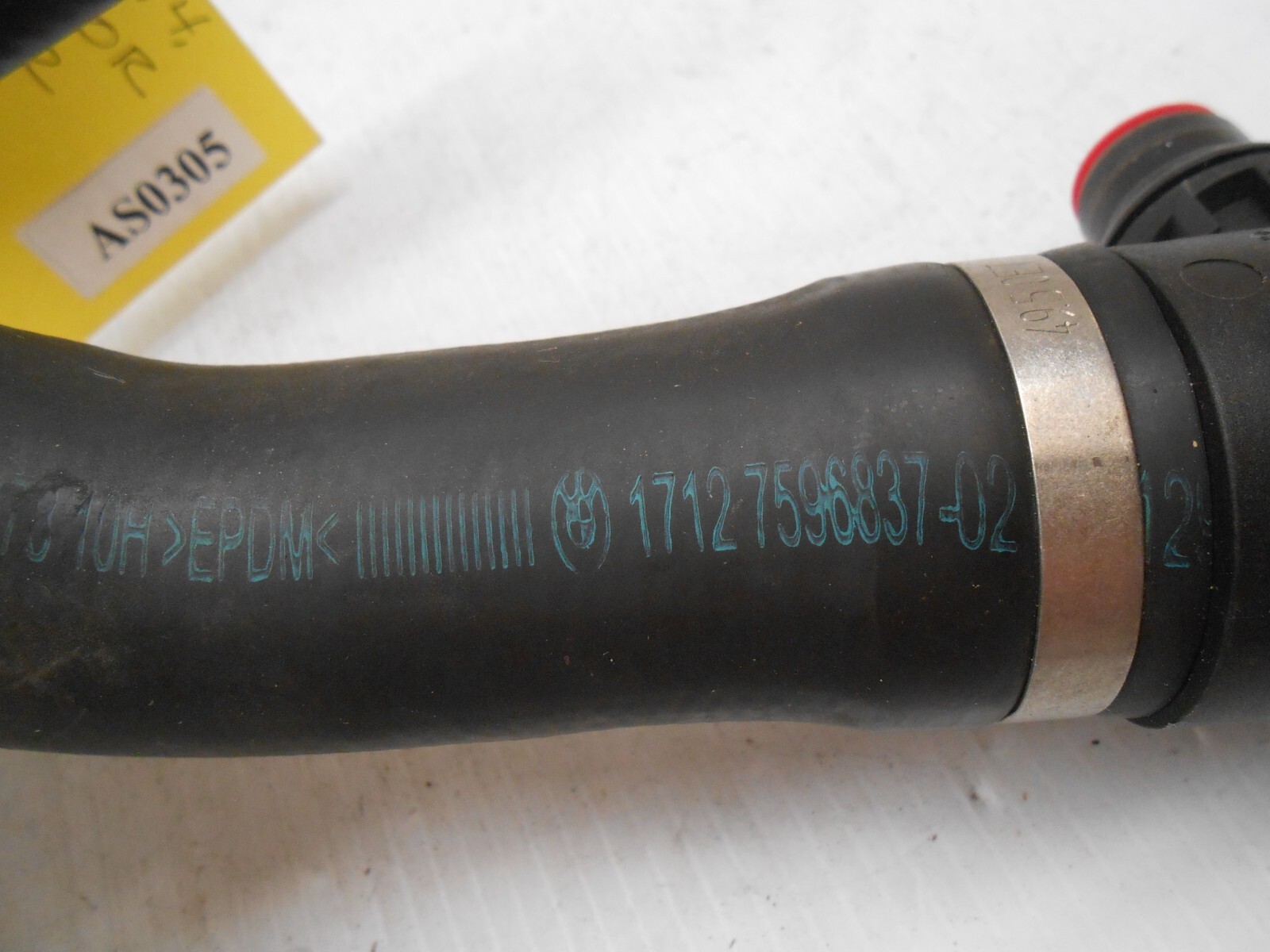 12-16 BMW X3, X4 Radiator Coolant Water Hose OEM 17127596837 