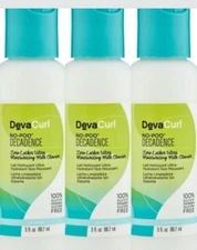 3 DevaCurl No Poo Decadence  Zero Lather Ultra Moisturizing Milk Cleanser 3oz(14