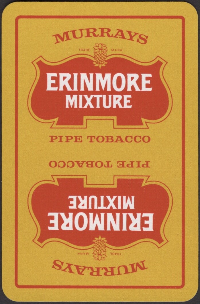 Playing Cards Single Card Old ERINMORE MIXTURE PIPE TOBACCO Advertising  Smoking