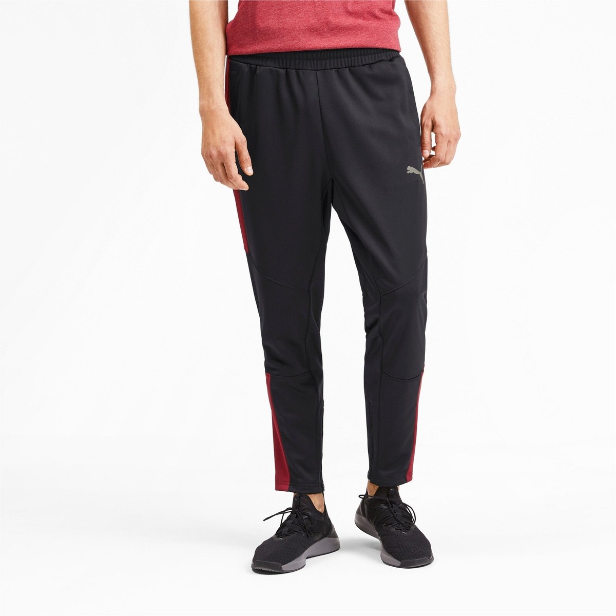 Puma Mens Blaster Pants Black-Rhubarb, Small