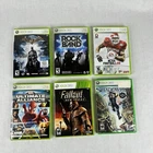 *Lot of 6 Xbox 360 Video Games READ Batman Fallout Shadow Run Marvel Rock Band +