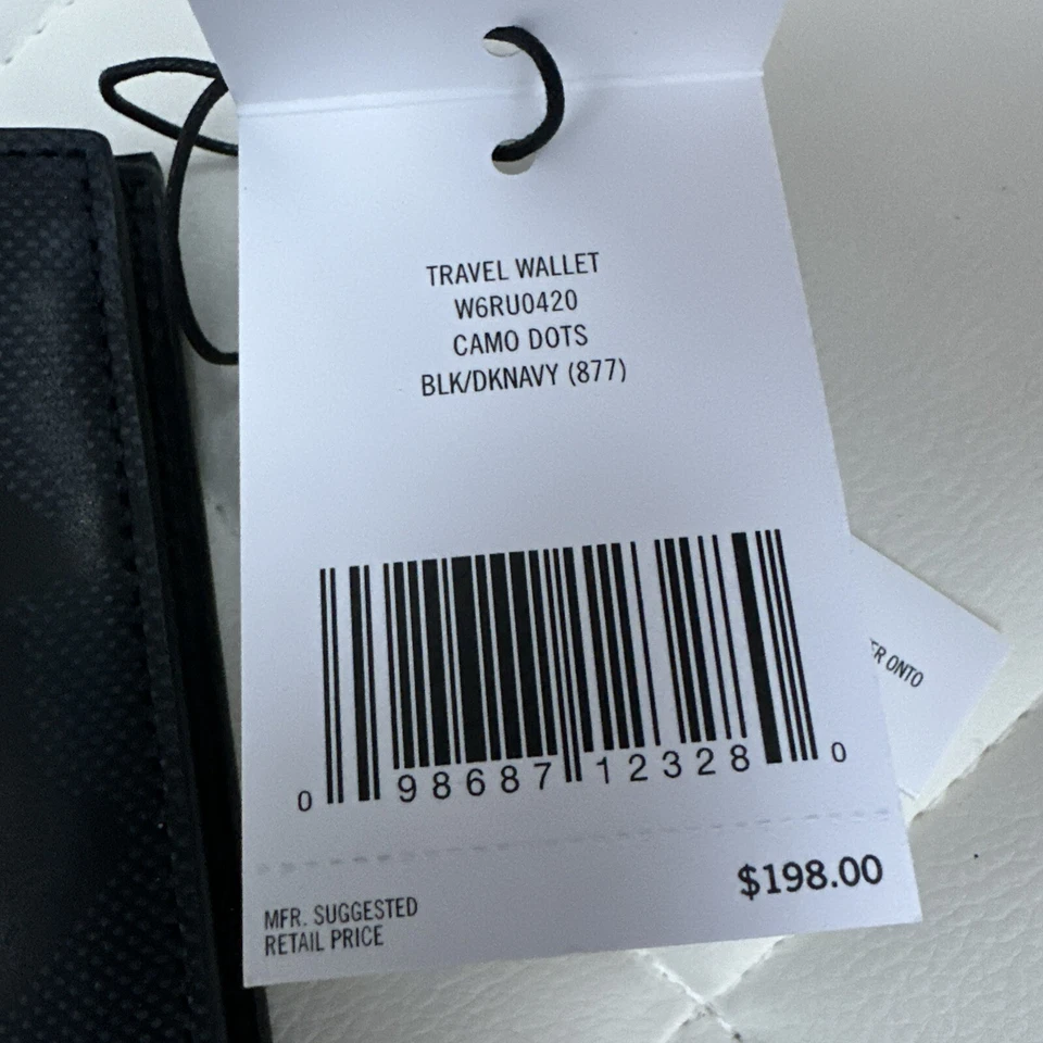 NWT Jack Spade Men's Travel Passport Case Wallet Army Blue Camo Dot W6RU0420 - Image 2 of 4