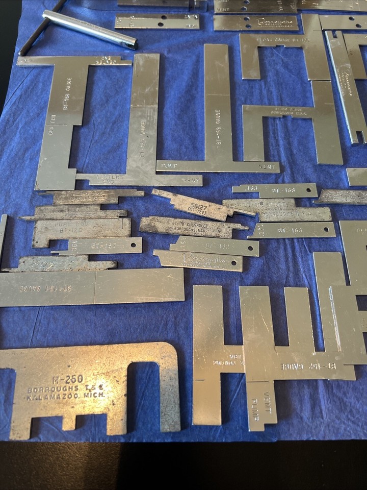 Vintage Borroughs Carburetor Gage Gauge Float Level Specialty Tool Lot