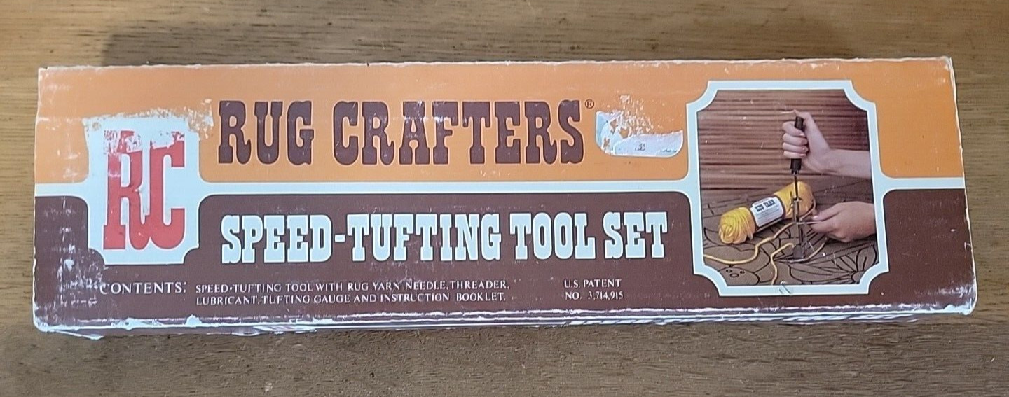 Vintage RC Rug Crafters Speed Tufting Tapestry Tool Set With Box, Gauge