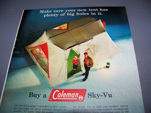 VINTAGE..1967 COLEMAN SKY-VU TENT..1-PAGE ORIGINAL SALES AD...RARE! (848T) - Picture 2 of 3