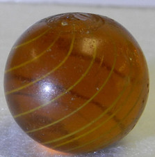 17528m Vintage German Handmade Gooseberry Marble .69 Inches