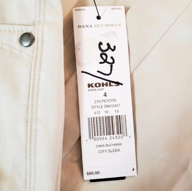 Kohls dana deals buchman capris