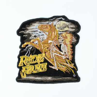 Biker Motorad Ride Free Indian Rider Indianer Skelett Aufbügler Aufnäher Patch