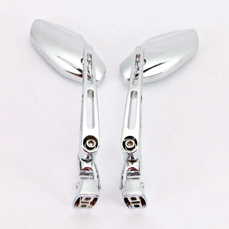Chrome Racing Sports Bike Mirrors Fit For Suzuki GSXR1000 GSXR1100 GSXR1100W Foto 4 de 4
