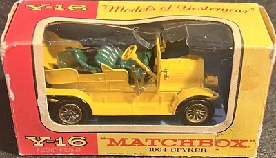 LESNEY社　Y-16 MARCHBOX 1904 SPYKER 黄色 Matchbox Lesney 1:45 Models of Yesteryear 1904 Spyker Y-16 New