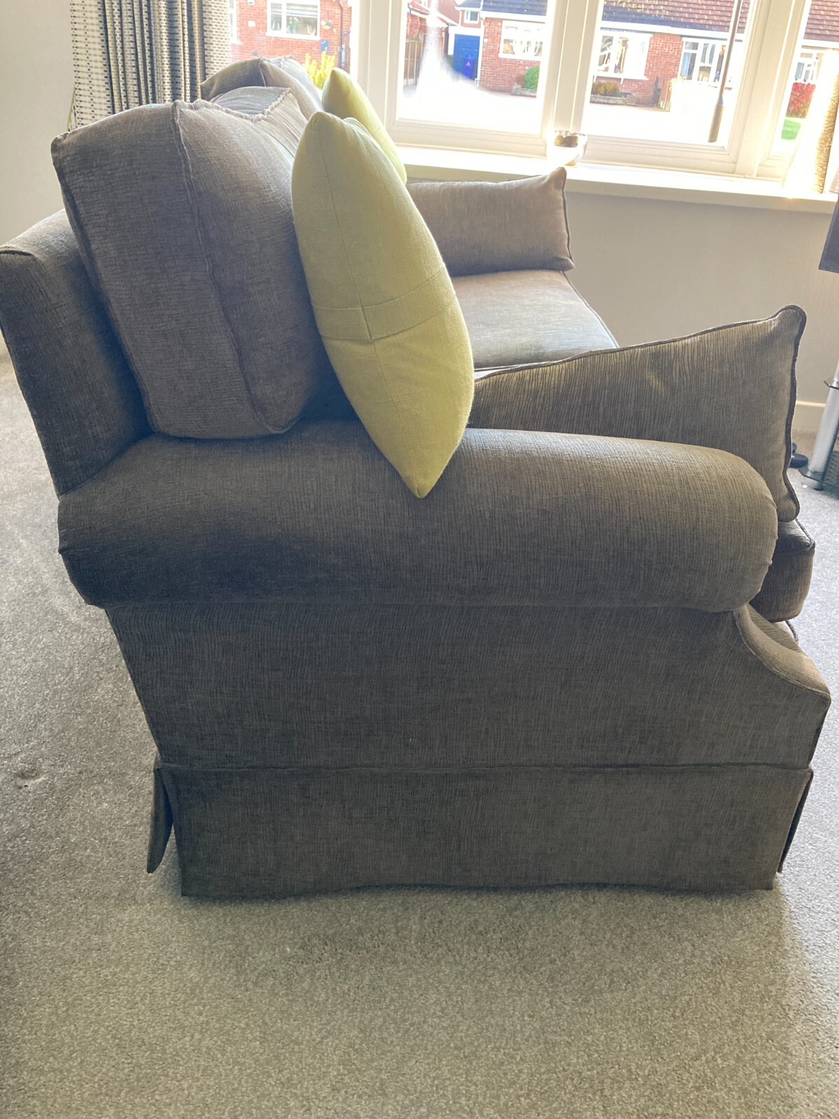 3 piece gray material suite used furniture eBay