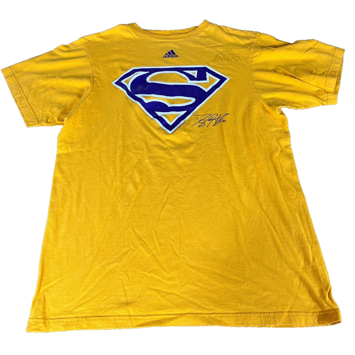 Adidas Men's Purple Gold Lakers Superman Dwight Howard Short