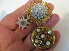 ANTIQUE VINTAGE ART NOUVEAU DECO GOLD FILLED DRESS CLIP BROOCH MIXED LOT SALE UK