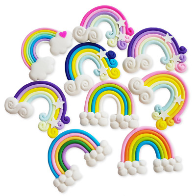 3 Stck. Ton Regenbogen Flatback Cabochon Verzierung Sammelalbum Decoden Kawaii Handwerk