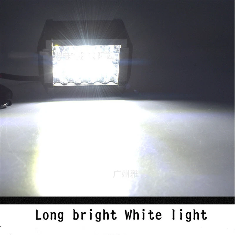 22Inch 1200W Led Light Bar Spot Flood Combo + 4x 4" Pods Offroad Fog Driving ATV - Imagem 3 de 4