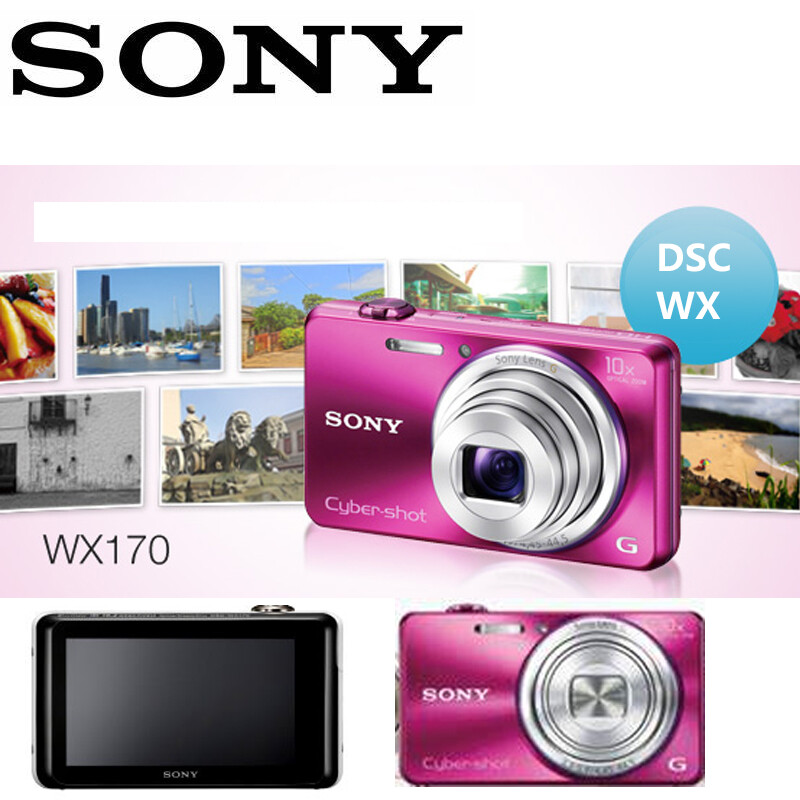 SONY Digital Camera DSC-WX170 18.2MP 10x Zoom Cyber Shot Pink Compact