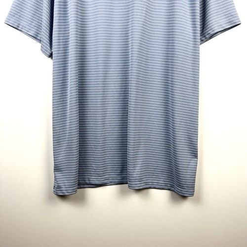 Nike Polo Dri Fit Shirt Mens 2XL Blue Striped Golf Short Sleeve Golfing Active - Picture 9 of 17
