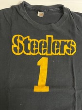 Steelers TShirt #1 XL Black Vintage Memorabilia Must For All Pittsburgh Fans