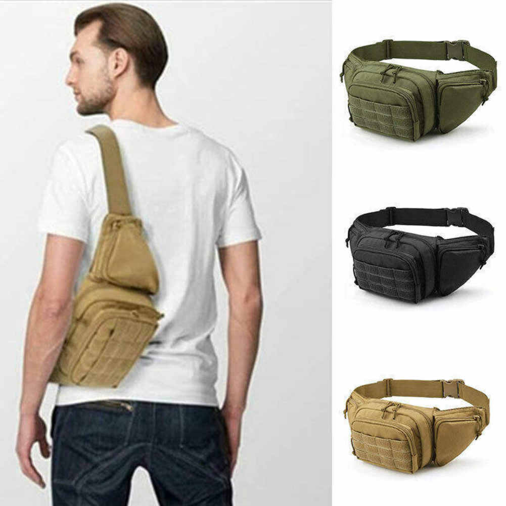 Tactical Military Fanny Pack Sling Bag for Concealed Gun Carry
